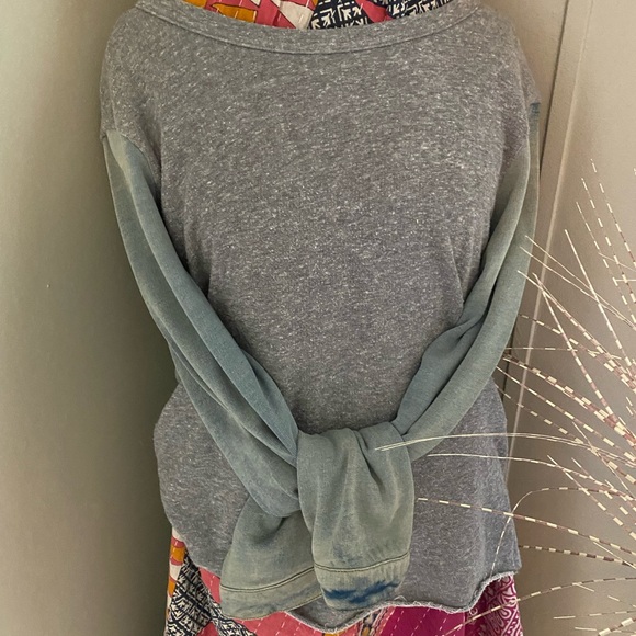 Boho sweatshirt.cotton.size large.open back. - Picture 2 of 4